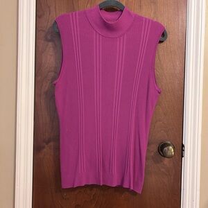 Dressbarn Fuchsia Ribbed Tank Top